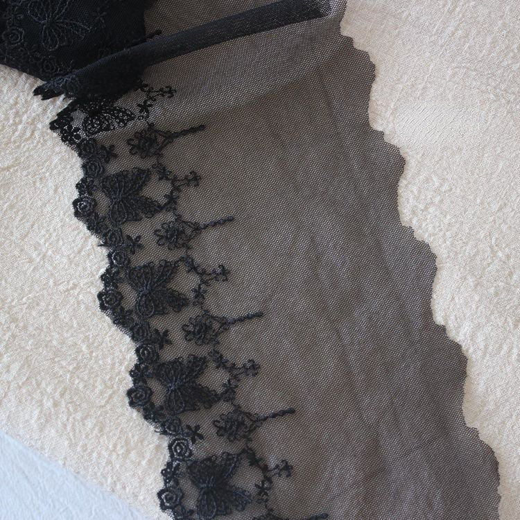 Embroidery Love Tulle Lace Width 15 cm TF0110-Lace Fabric Shop