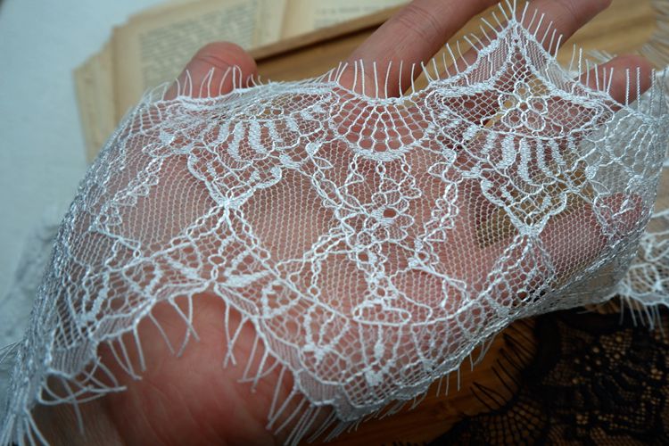 Chantilly Lace Trimming Width 9-13 cm LT0214-Lace Fabric Shop