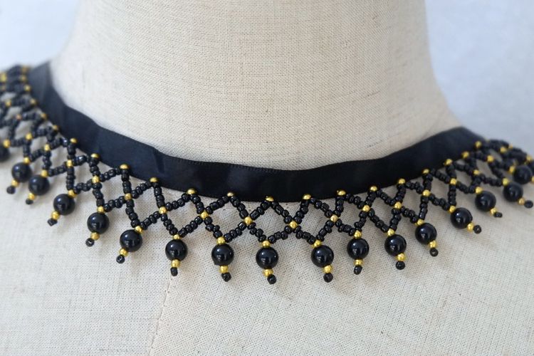 Handmade Beaded Lace Trims BT0051-Lace Fabric Shop