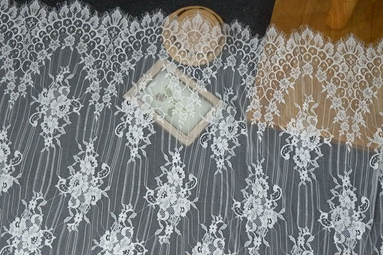 3D Chantilly Lace Width 150 cm CHL0035-Lace Fabric Shop