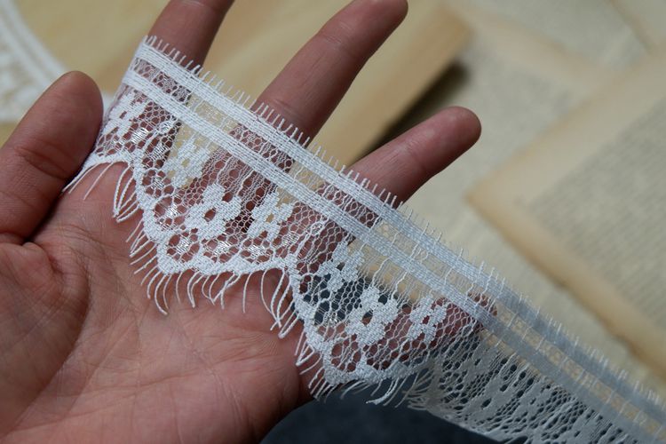 Eyelash Color Lace Trim Width 10 cm CL0008-Lace Fabric Shop