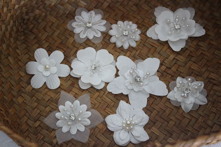 Glass Beaded Lace Single Floral BT0035-Lace Fabric Shop