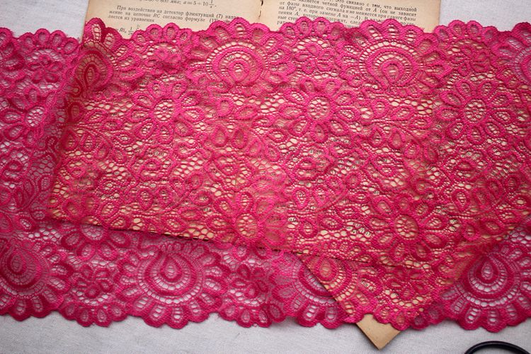 Stretch Color Lace Trim Width 21 cm CL0023-Lace Fabric Shop