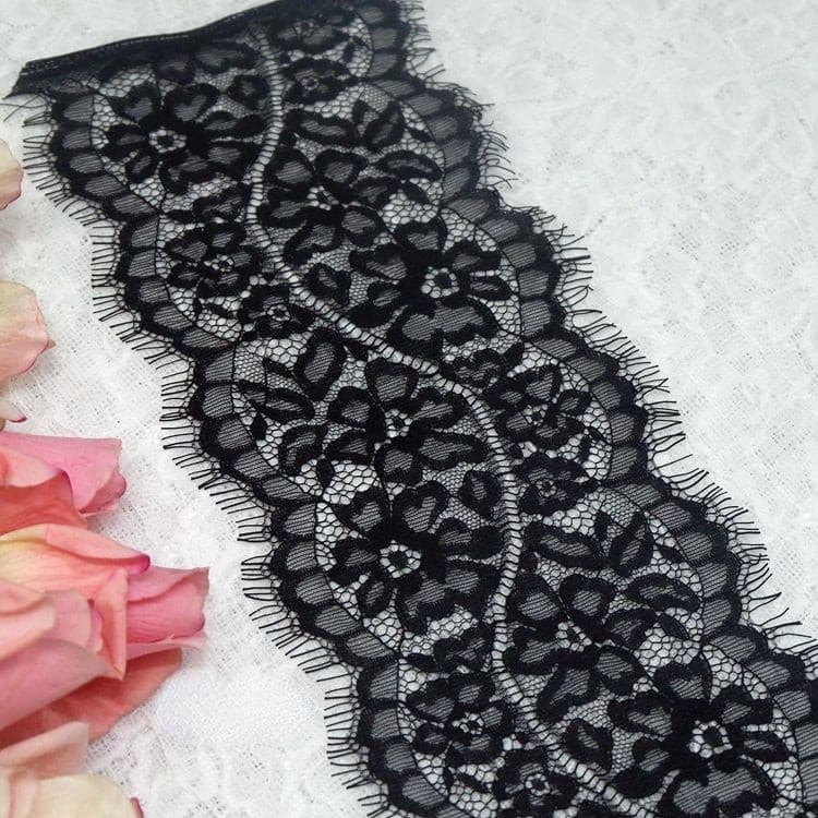 Rose Chantilly Lace Trim Width 13 cm LT0002-Lace Fabric Shop