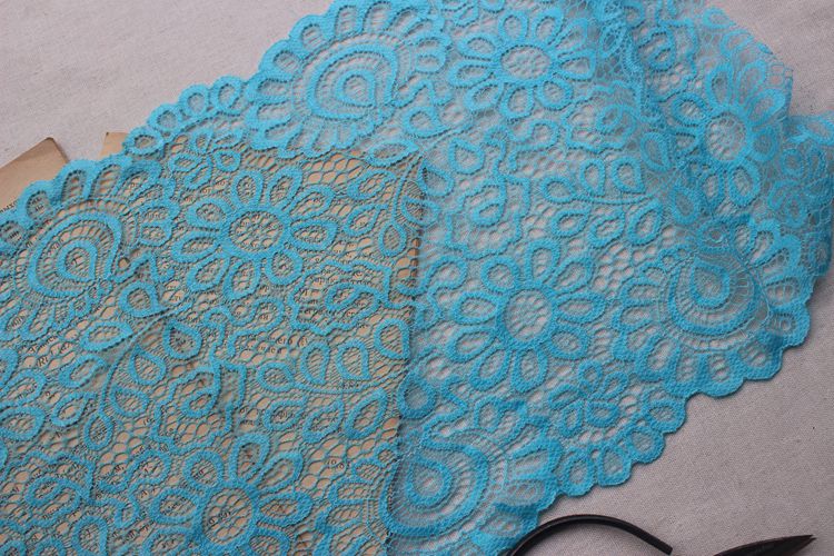 Stretch Color Lace Trim Width 21 cm CL0023-Lace Fabric Shop