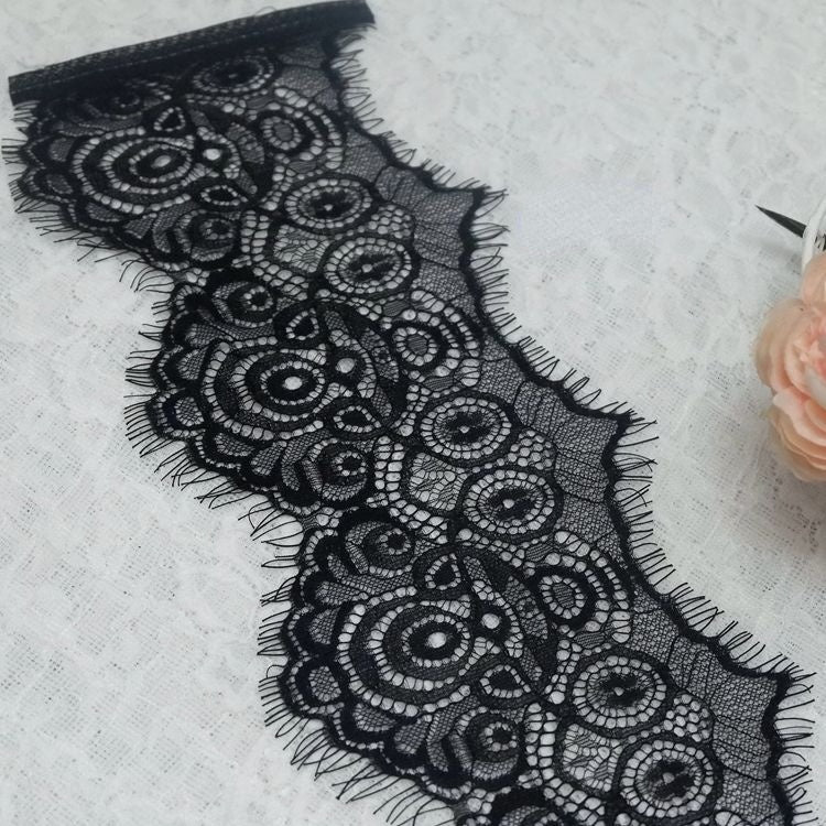 Eyelash Lace Trim Width 10-12 cm LT0007-Lace Fabric Shop