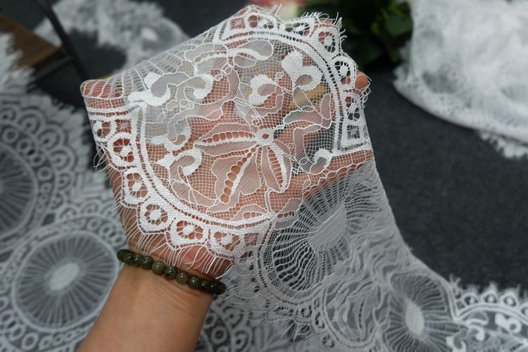 Eye Lace Trim Fabric Width 17-28 cm LT0208-Lace Fabric Shop