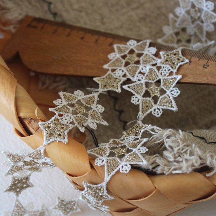 Hollow Star Flower Lace Trim Width 3 cm CL0076-Lace Fabric Shop