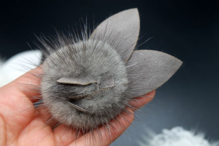Fur Rabbit Brooch Coat Decoration BA0109-Lace Fabric Shop