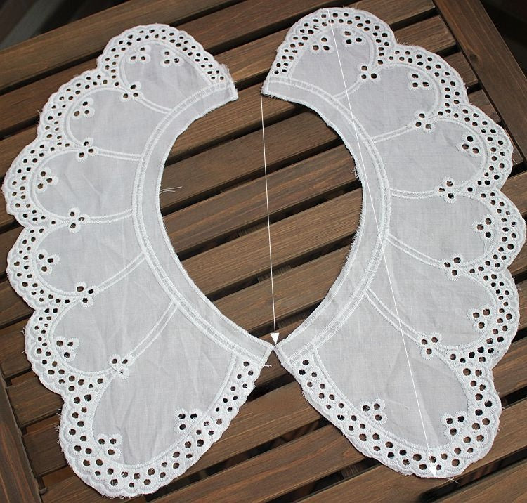 Embroidery Child Cotton Lace Collar Fabric EF0034-Lace Fabric Shop