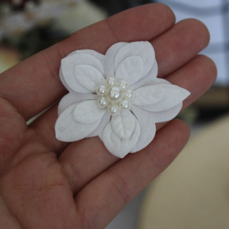 Glass Beaded Lace Single Floral BT0035-Lace Fabric Shop