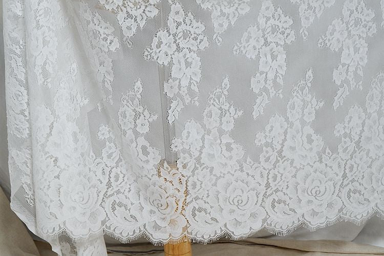 Eyelash Chantilly Lace Width 100cm CHL0009-Lace Fabric Shop
