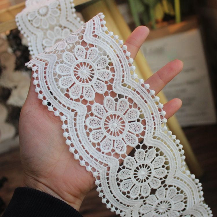 Hollow Rose Wave Lace Trim Width 8 cm LT0345-Lace Fabric Shop