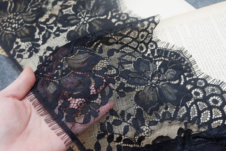 Eyelash Chantilly Lace Trim Width 19 cm LT0280-Lace Fabric Shop