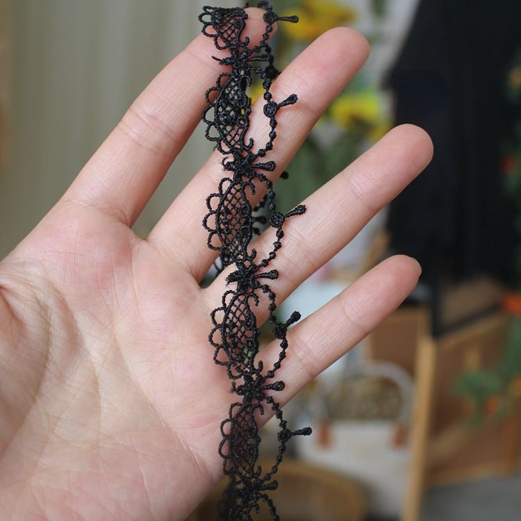 Narrow Hollow Lace Trim Width 2 cm LT0359-Lace Fabric Shop