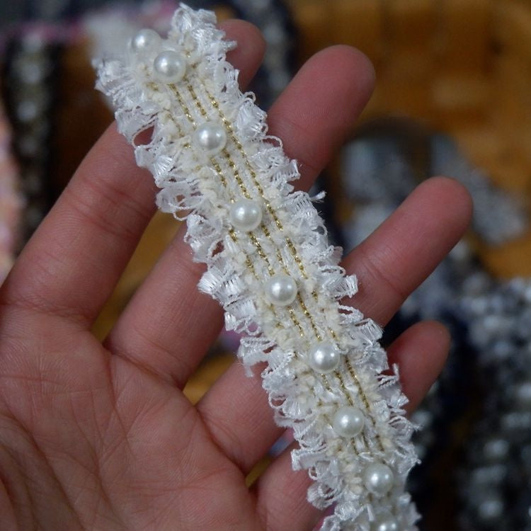 Beading Color Lace Trim Fabrics BT0018-Lace Fabric Shop