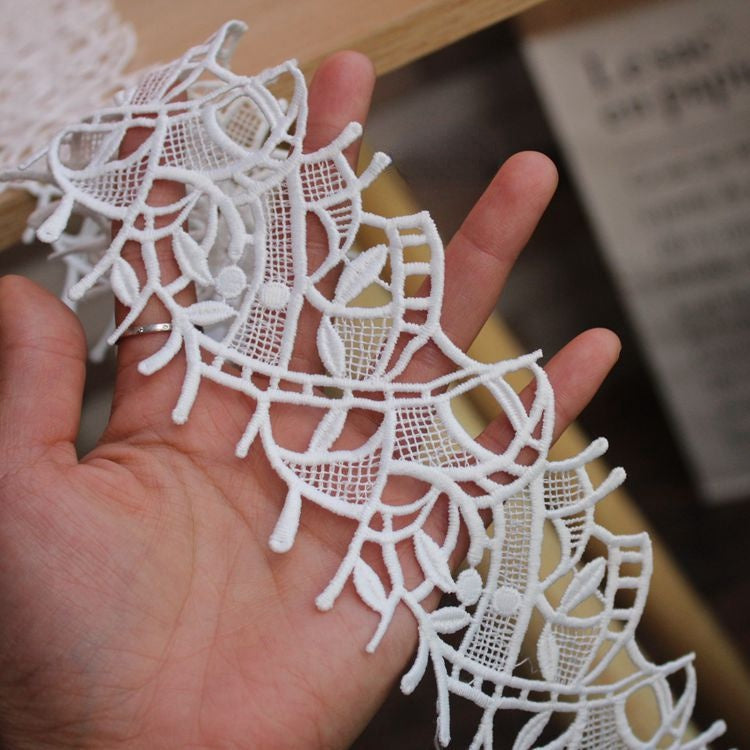 Geometric Black Lace Trim Width 6 cm LT0343-Lace Fabric Shop