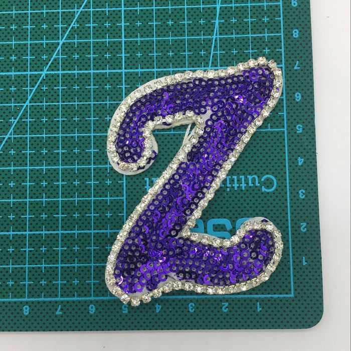 Sequins Letters Cloth Sticker Accessories BA0049-Lace Fabric Shop