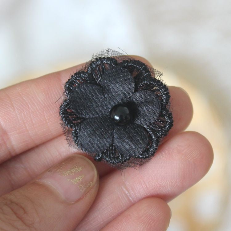 Lace Bead Trimming Single Floral BT0030-Lace Fabric Shop