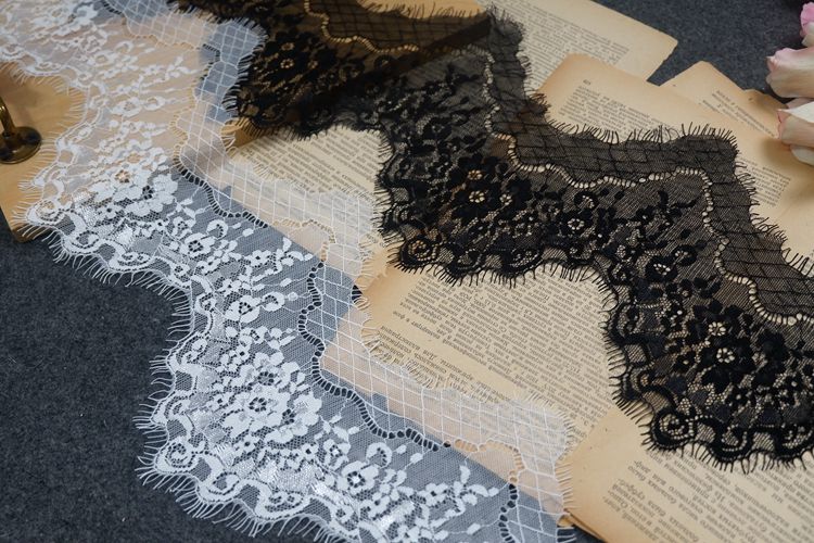 Chantilly Lace Trim Width 12-14 cm LT0081-Lace Fabric Shop