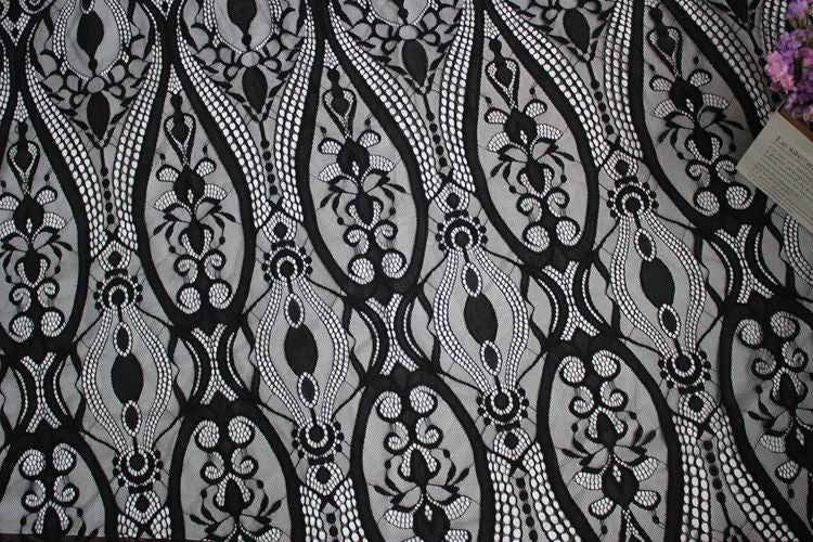 3D Chantilly Lace Textile Width 150 cm CHL0120-Lace Fabric Shop
