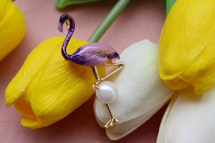 Metal Pearl Brooch Cloth Accessories BA0055-Lace Fabric Shop