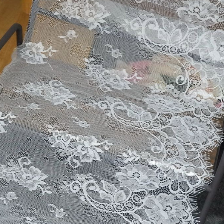 Chantilly Lace Fabric Black Width 35-50 cm CHL0113-Lace Fabric Shop