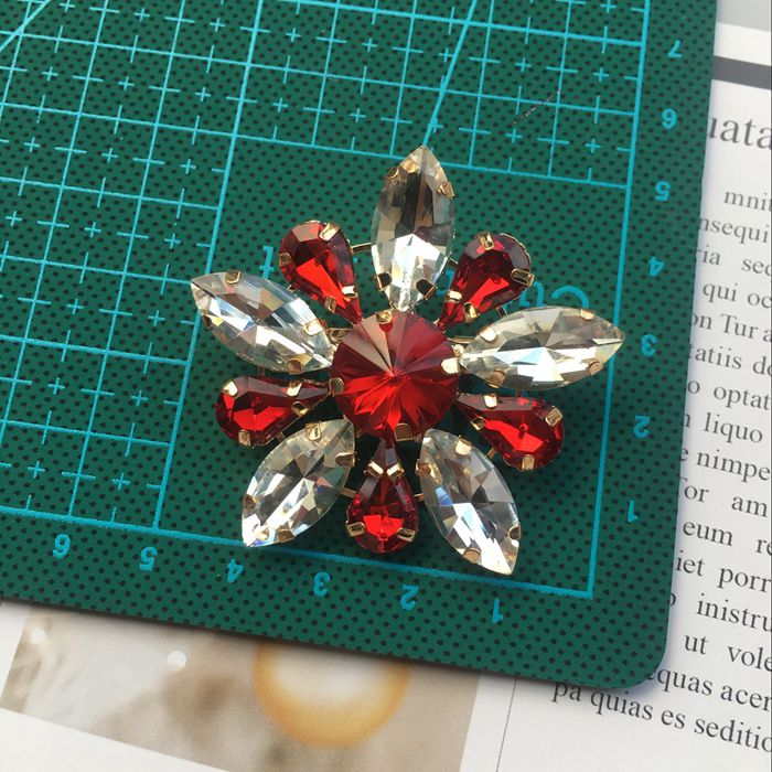 Rhinestone Clothing Brooch BA0073-Lace Fabric Shop