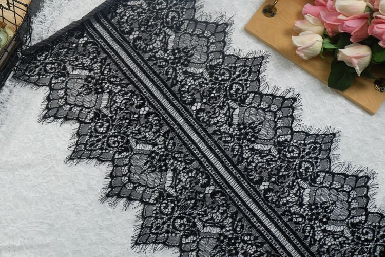 Chantilly Lace Trim Width 41 cm LT0052-Lace Fabric Shop