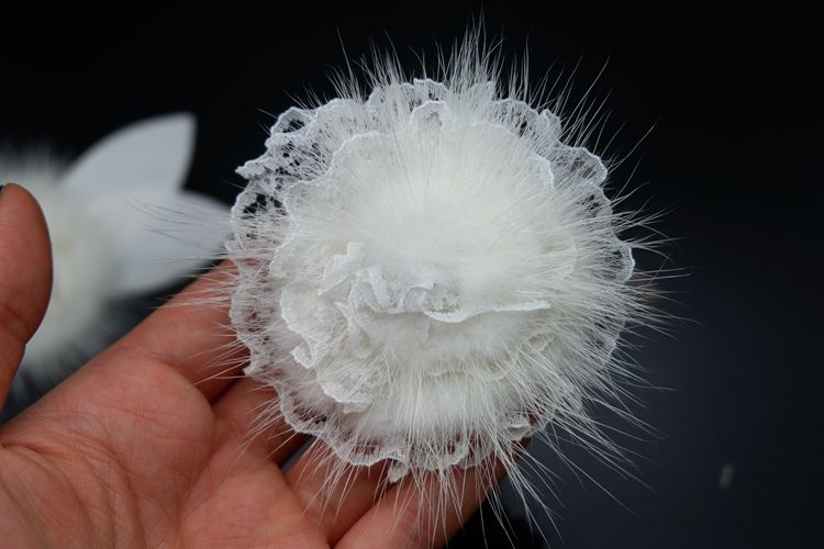 Fur Rabbit Brooch Coat Decoration BA0109-Lace Fabric Shop