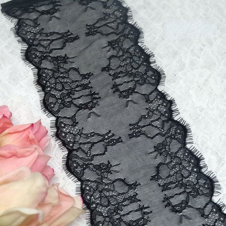 Chantilly Lace Trim Width 10-16 cm LT0082-Lace Fabric Shop