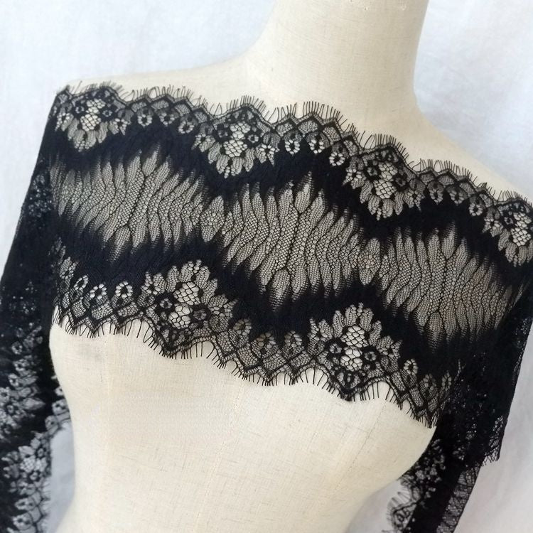 Chantilly Lace Trim Width 18-28 cm LT0050-Lace Fabric Shop