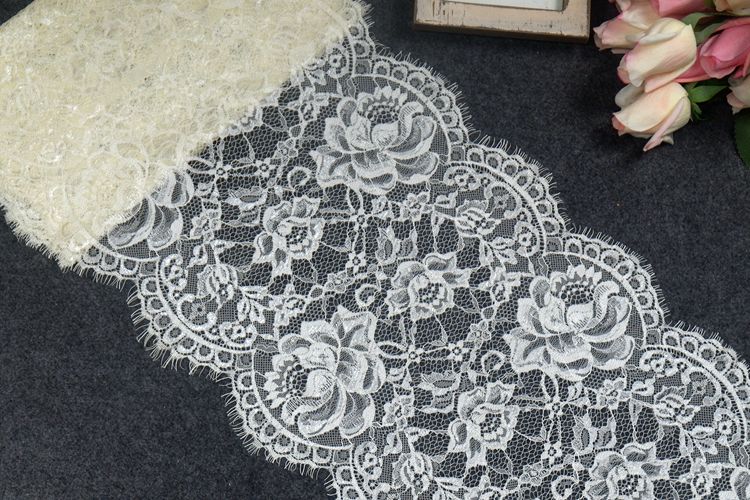 Shiny Lace Trim Fabric Width 30-32 cm CL0070-Lace Fabric Shop
