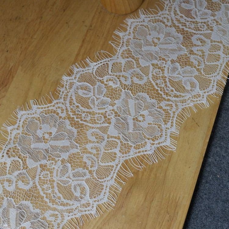 Chantilly Lace Trim Width 13-14 cm LT0001-Lace Fabric Shop