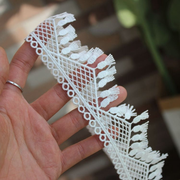 Tassel Hollow Star Lace Trim Width 4 cm LT0340-Lace Fabric Shop