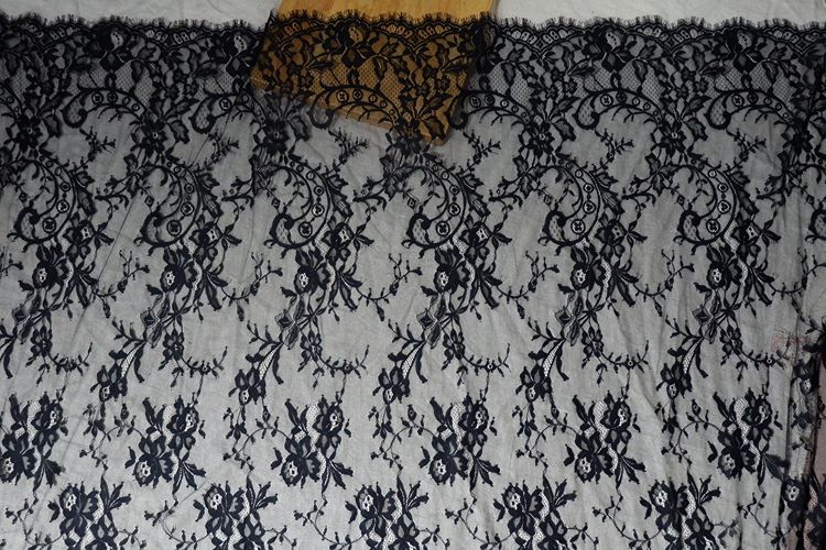 Chantilly Eyelash Lace Width 150 cm CHL0078-Lace Fabric Shop