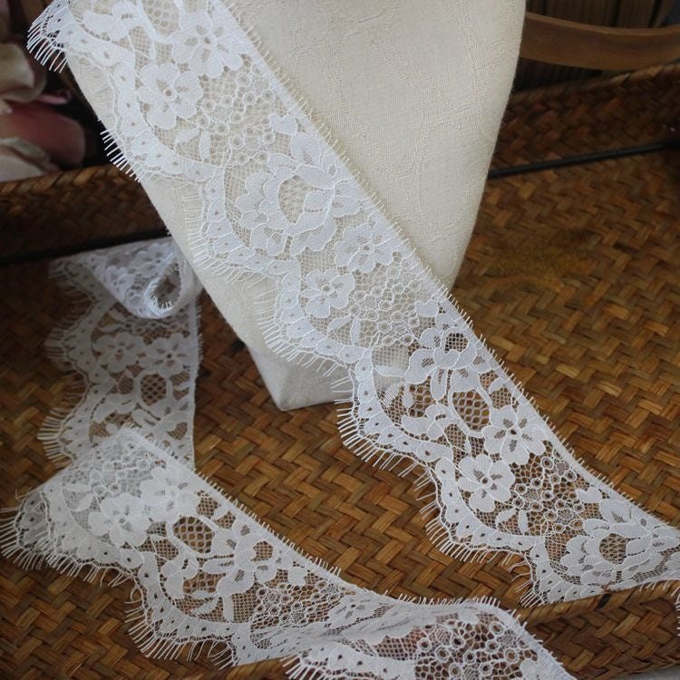 Eyelash Lace Trim Dress Material Width 4-7 cm LT0353-Lace Fabric Shop