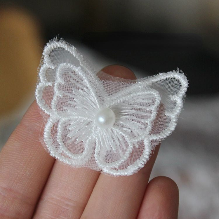 Lace Bead Trimming Single Floral BT0030-Lace Fabric Shop