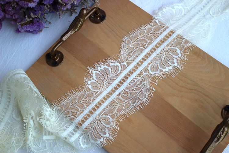 Eyelash Color Lace Trim Width 10 cm CL0037-Lace Fabric Shop