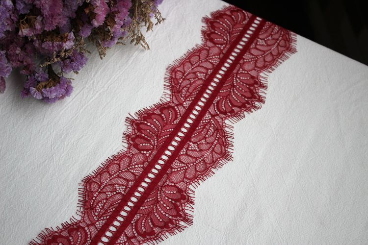 Eyelash Color Lace Trim Width 10 cm CL0037-Lace Fabric Shop