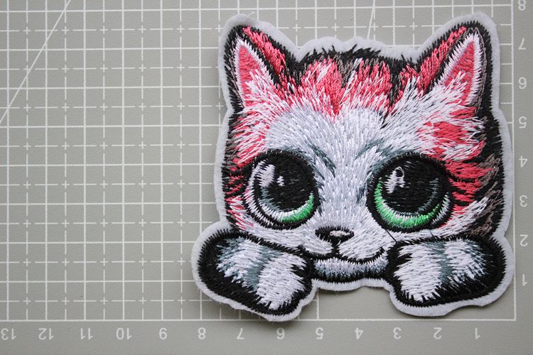 Embroidery Cat Cloth Sticker Decoration EA0021