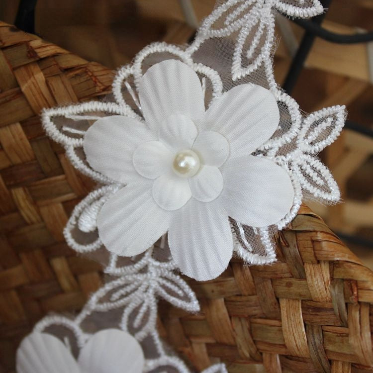 Beads Floral Lace Trimming Fabric BT0040-Lace Fabric Shop