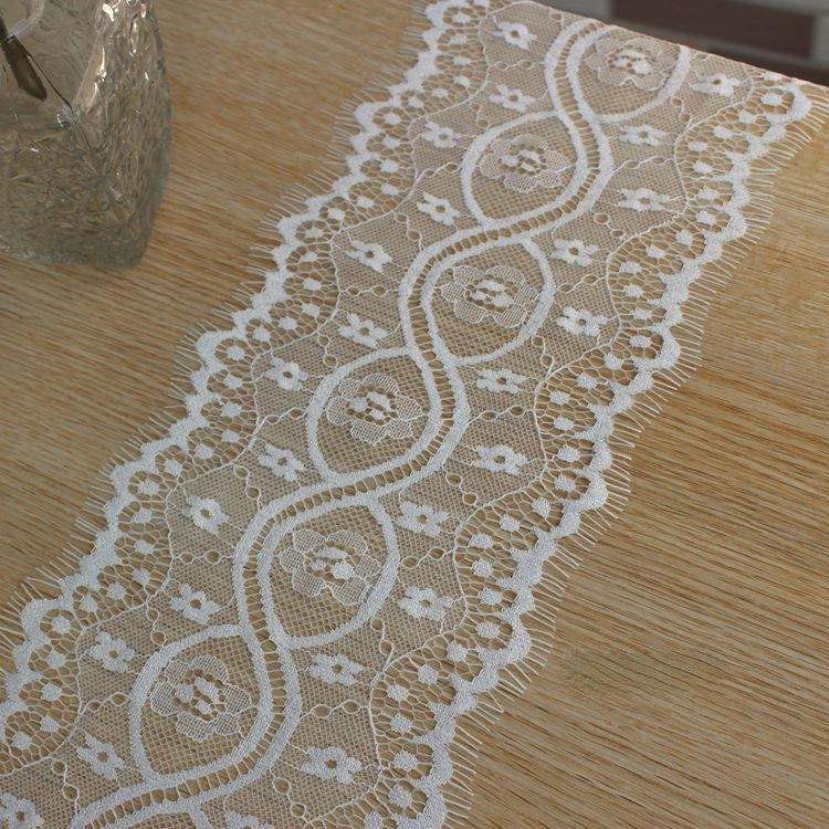Veil Chantilly Lace Trims Width 14-16 cm LT0326-Lace Fabric Shop