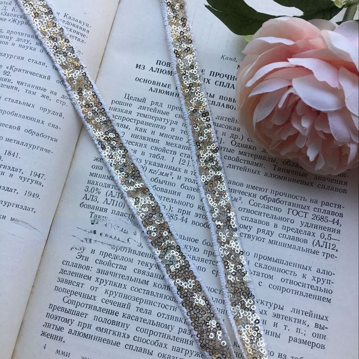 Beaded Sequins Color Trim Fabrics BT0042-Lace Fabric Shop