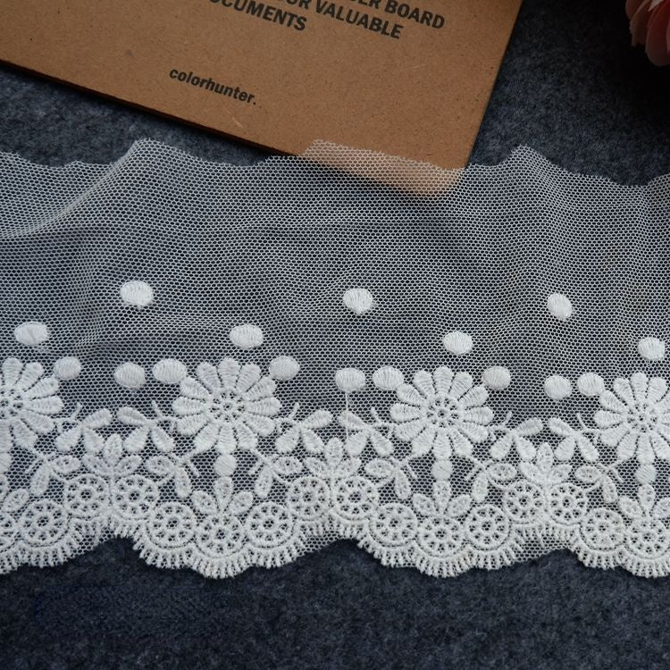 Cuff Material Tulle Trim Width 9-12 cm TF0080-Lace Fabric Shop