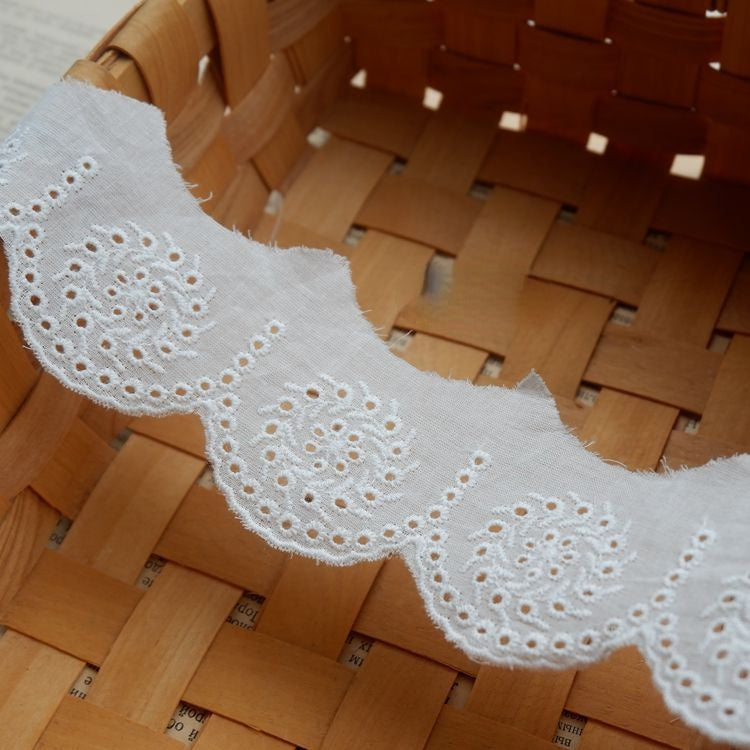 Embroidery Eyelet Fabric Trim Width 6 cm EF0030