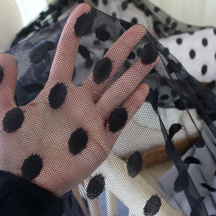 Stretch Elastic Oval Tulle Lace Width 150cm TF0104-Lace Fabric Shop