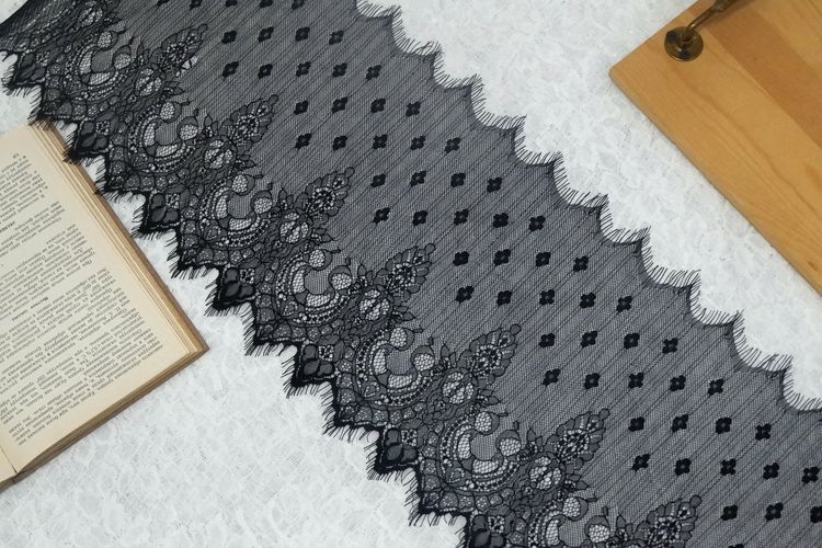 Lace Trim Fabric Width 24 cm LT0078-Lace Fabric Shop