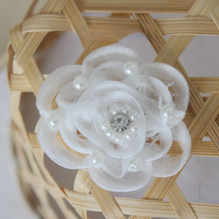 Lace Bead Trimming Single Floral BT0030-Lace Fabric Shop