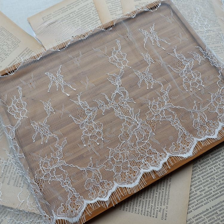 Light Lace Trim Fabric Width 23 cm LT0209-Lace Fabric Shop